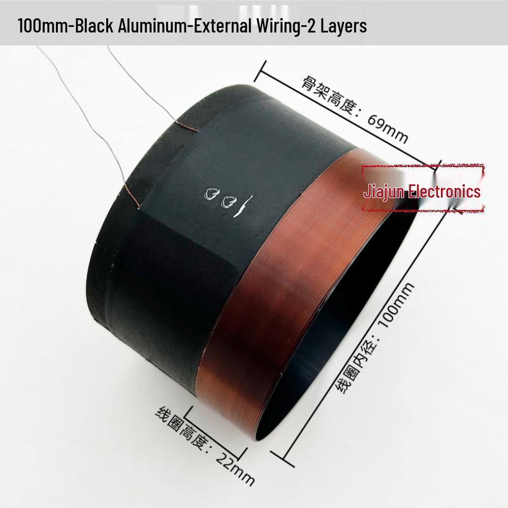 Black Aluminum Woofer Voice Coil Repair Kit - Core Wire: 25-125, Coil Sizes: 65.5mm, 75.5mm, 99.5mm