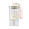 Water Bottle Summer High Value Lily of the Valley Plastic Cup Double Drink Coffee Cup Car Large Capacity Drop Resistant Handle Cup Straw Water Cup