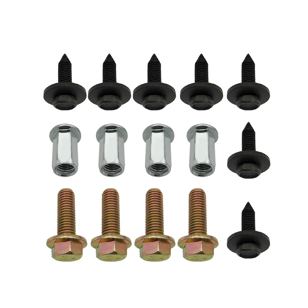 Front Bumper Skid Plate Bolts Nutserts Rivet Nuts Fits for Jeep Gladiator 2020-2024, Wrangler 2018-2024 6511076AA, 6104414AA, 6512587AA