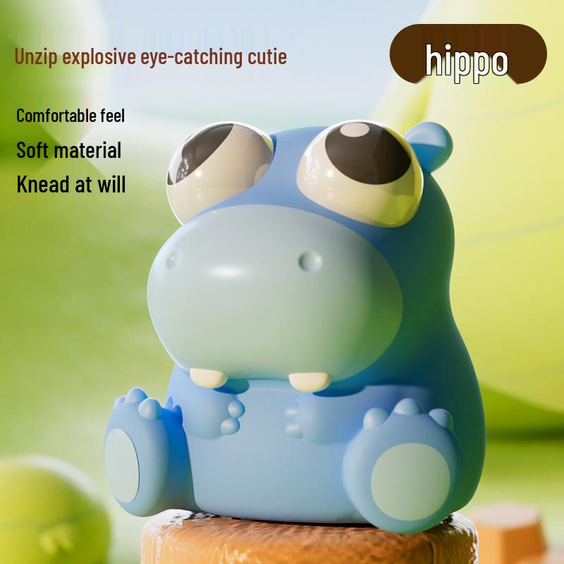Creative Bubble-Blowing Pinchable Decompression Toy Doll for Students and Kids