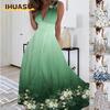 Vestidos Casuales de Verano Primavera sin Mangas con Cuello en V