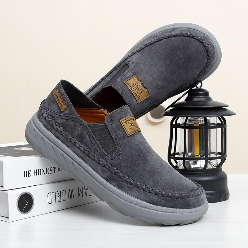 

Autumn 2024 foreign trade hot-selling large-size men s leather outdoor casual foot cover Doudou shoes 47 сірий колір