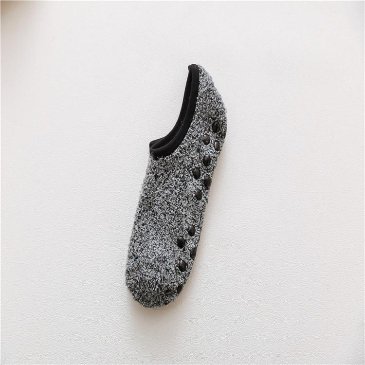 Non-slip Silicone Coral Fleece Floor Socks for Autumn and Winter Yoga
