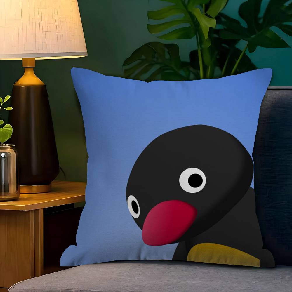 Pingu Cartoon Cute Cushion Cover 30X50 Polyester Sofa Cushions Decorative Throw Pillows Home Decoration Pillowcover