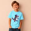 Kids Pokemon Krookodile Print Short Sleeve T-Shirt Boys Cartoon Graphic Casual Tee Children Birthday Gift