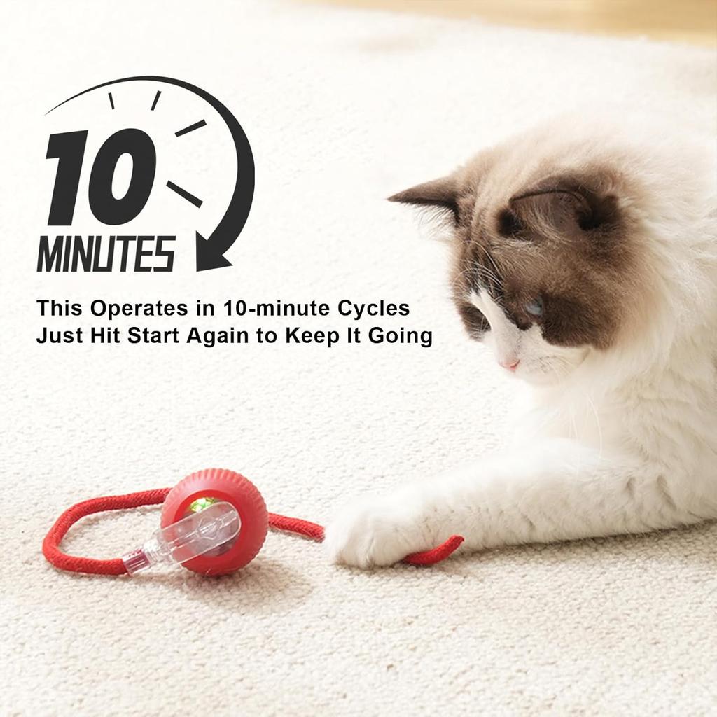 Smart Cat Toys Automatic Rolling Ball Fake Tail Rechargeable Electric Pet Interactive Toy Dog Cat Training Imitate Mouse Tail