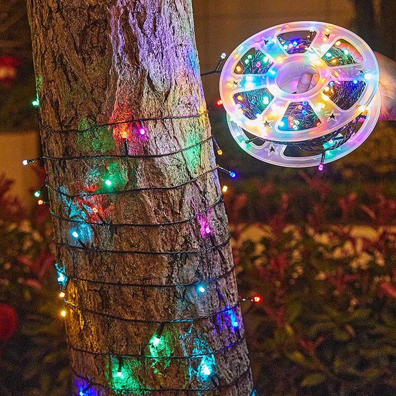 Popular Black Wire LED Starry String Lights for Camping, Picnic, Festival, and Christmas Decorations