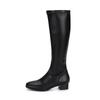 Barbara Square Toe Basic 3.5cm Block Heel Span Long Boots Bbf852bk