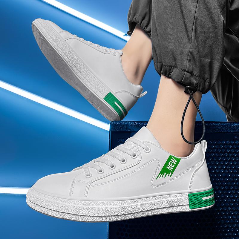 Wysokiej Jakości Męskie Skórzane Białe Buty Formalne Letni Męski Streetwear Biuro Klasyczny Styl Codzienne Na Zewnątrz Płaskie Buty