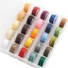 Set of 25 Colored Round Waxed Cords (130g) for Sewing, Beading & Weaving - 0.45/0.55/0.65mm