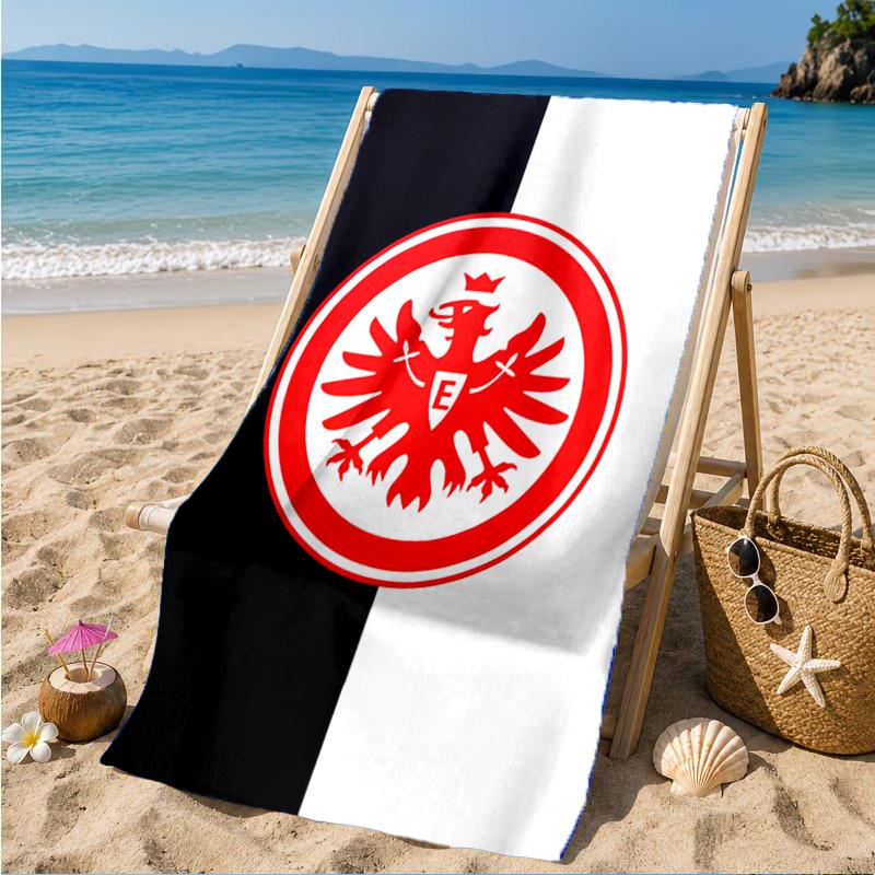 Eintracht Frankfurt Crest Beach Towel, Quick-drying, Easy To Care For, Suitable for Both Fitness and Beach Vacations,Sports Essential