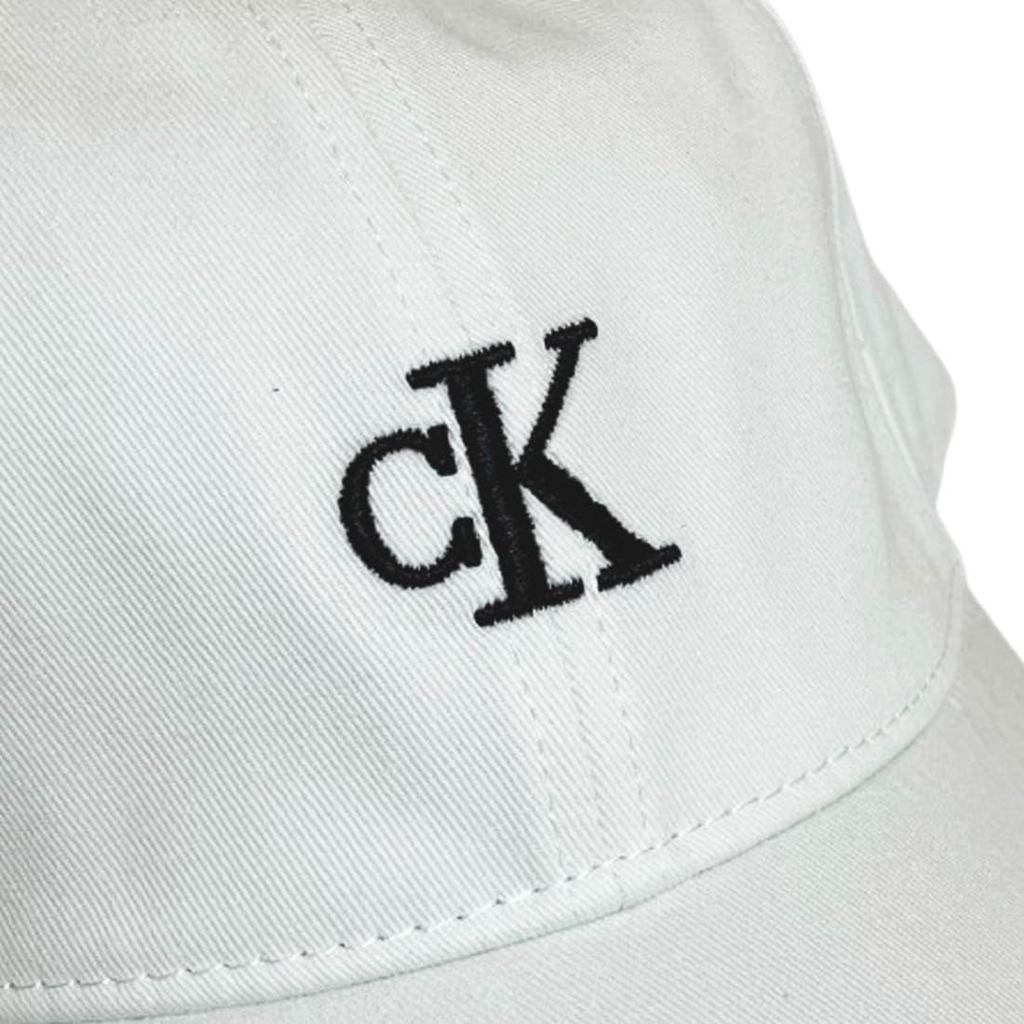 Ck Cap Hat Logo Monogram 6 Panel Cotton Adjustable Adjuster Simple 4G5002G [Calvin Klein] Men's Women's BRIGHT_WHITE(110) ONE_SIZE [Item]