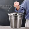 Stainless Steel Ice Bucket Thickened Water Pail Durable Trash Can  Bar