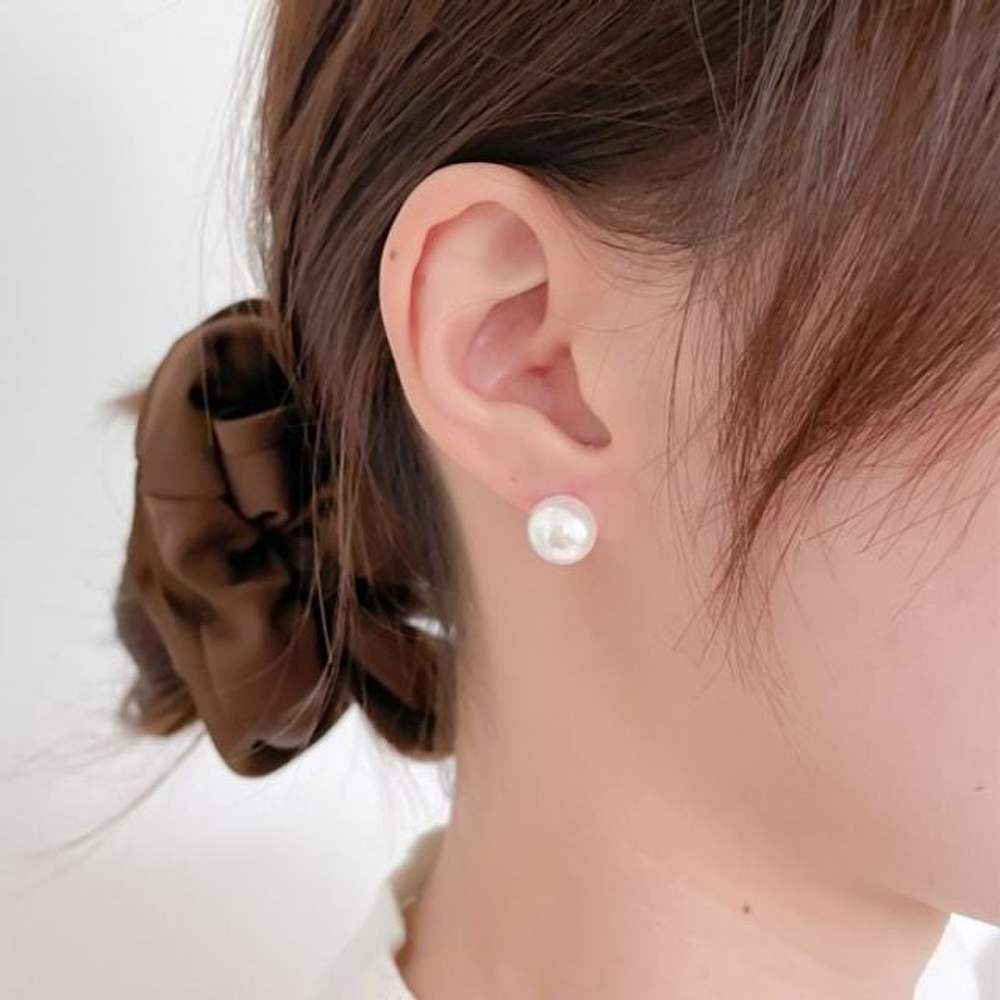 Silver Needle Earrings Pearl Fashion Set 3 Pairs Daily