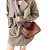 Genuine Leather Underarm Bag Women's Large Capacity Commuter All-in-one Soft Leather Broadband Vintage Casual Shoulder Crossbody Bag