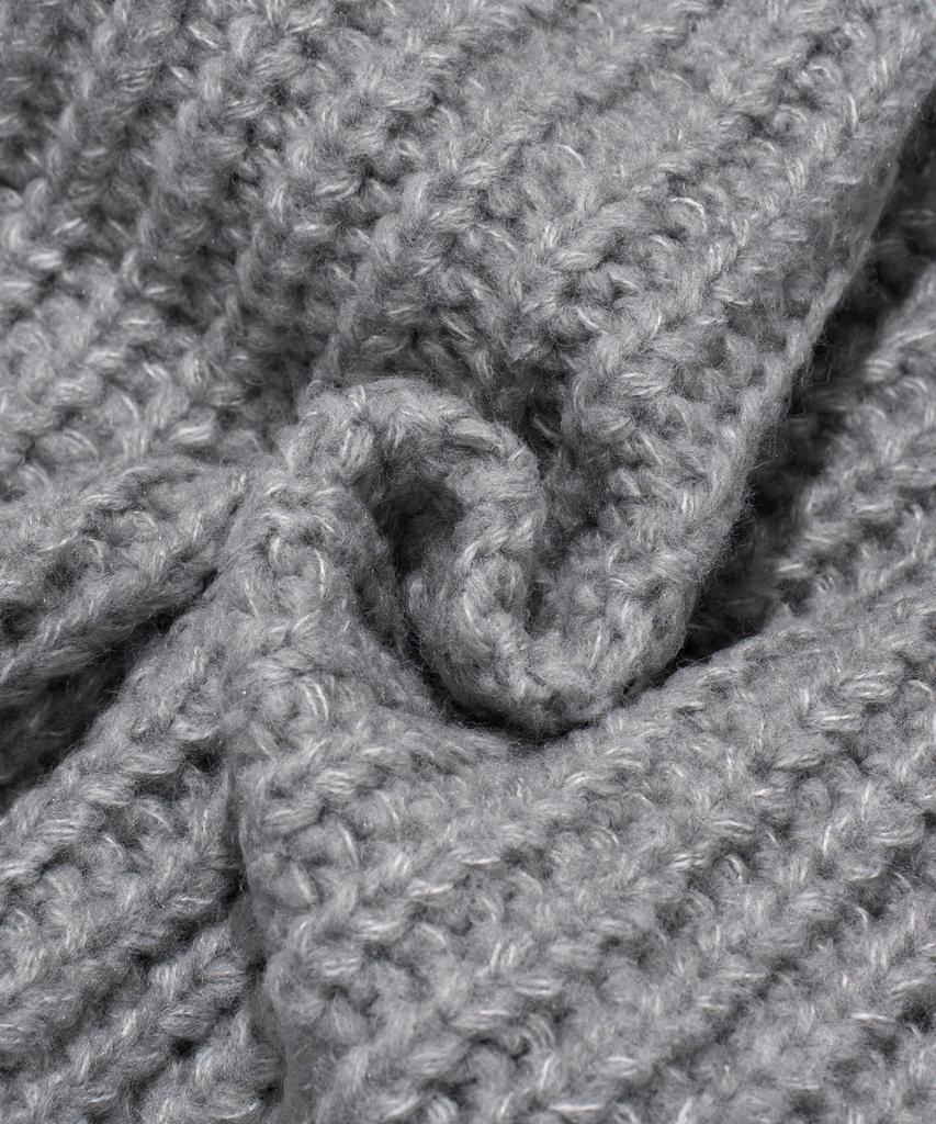 OTHERFITS Cable High-Neck Knit Zip-Up (Gray)