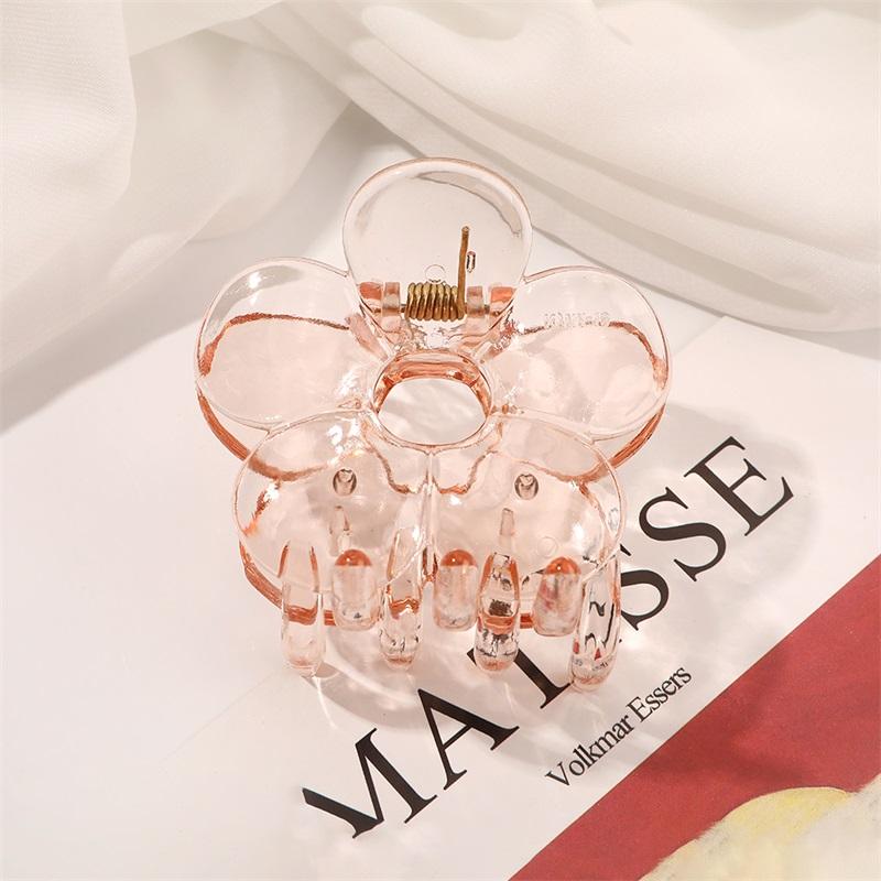 Fashion Claw Clip Hair Clips for Hair Women Colorful Solid Color Flower Shape Girls Hair Claw Hair Barrettes Hair Accessories