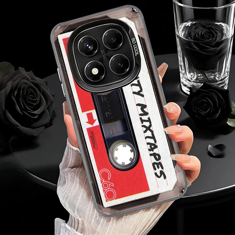 Vintage 90S Cassette Tape Pattern Soft Phone Case for Xiaomi Redmi Note 13 14 15 Pro Plus 12S 12 11S 11 11T 10S 10 Shockproof Co