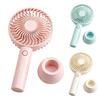 Portable Handheld Fan 4 Speed Wind Small Personal Fan with Detachable Base USB Rechargeable Desk Fan for Travel Beach Makeup Office