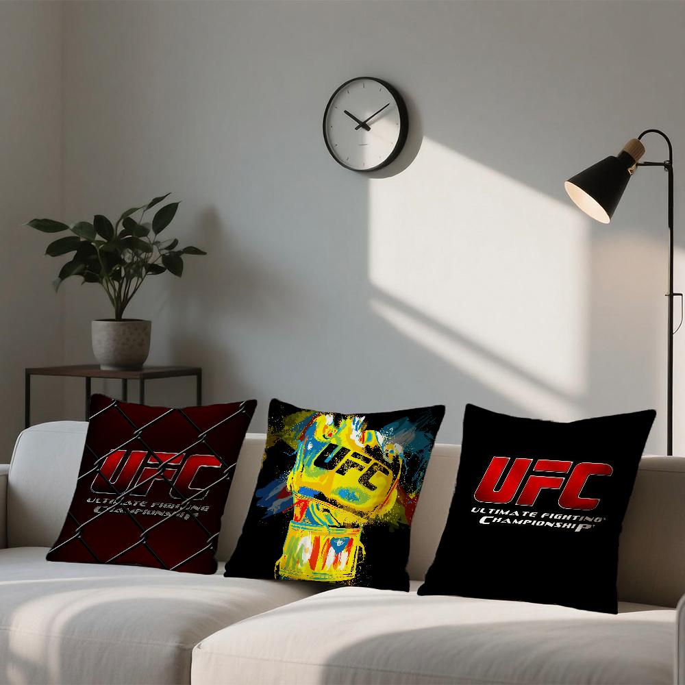 U-UFC Boxing Match cushion cover Square Sofa Cushion Cover Casual Skin-Friendly Comfortable Pillow Cover