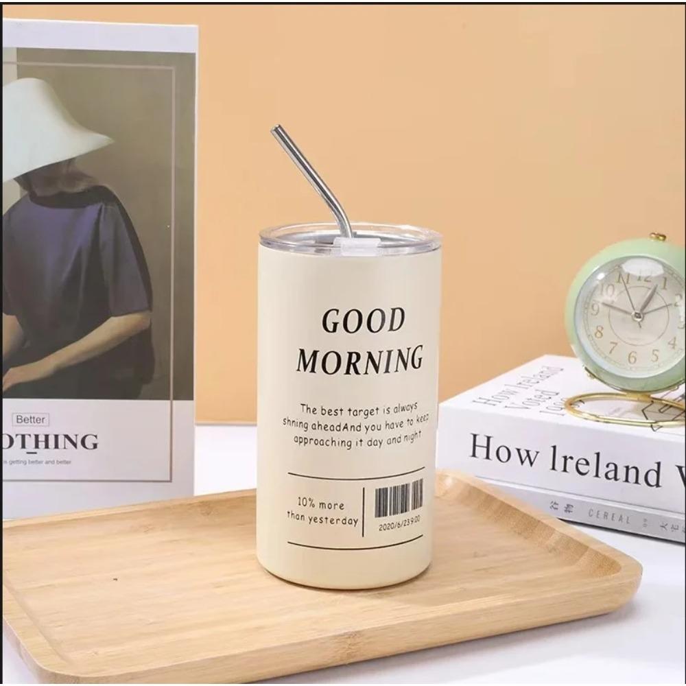 

Портативная термокружка объемом 600 мл из нержавеющей стали 304, термос, герметичная бутылка для воды с трубочкой, термоизолированная бутылка, посуда для напитков 600ml жёлтый