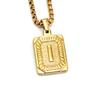Initial Letter Pendant Necklace Stainless Steel Golden Cuban Chain A-Z Alphabet Name Jewelry For Men Women Gift