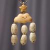 Golden Sandalwood Cute Star Gourd Car Pendant for Peace