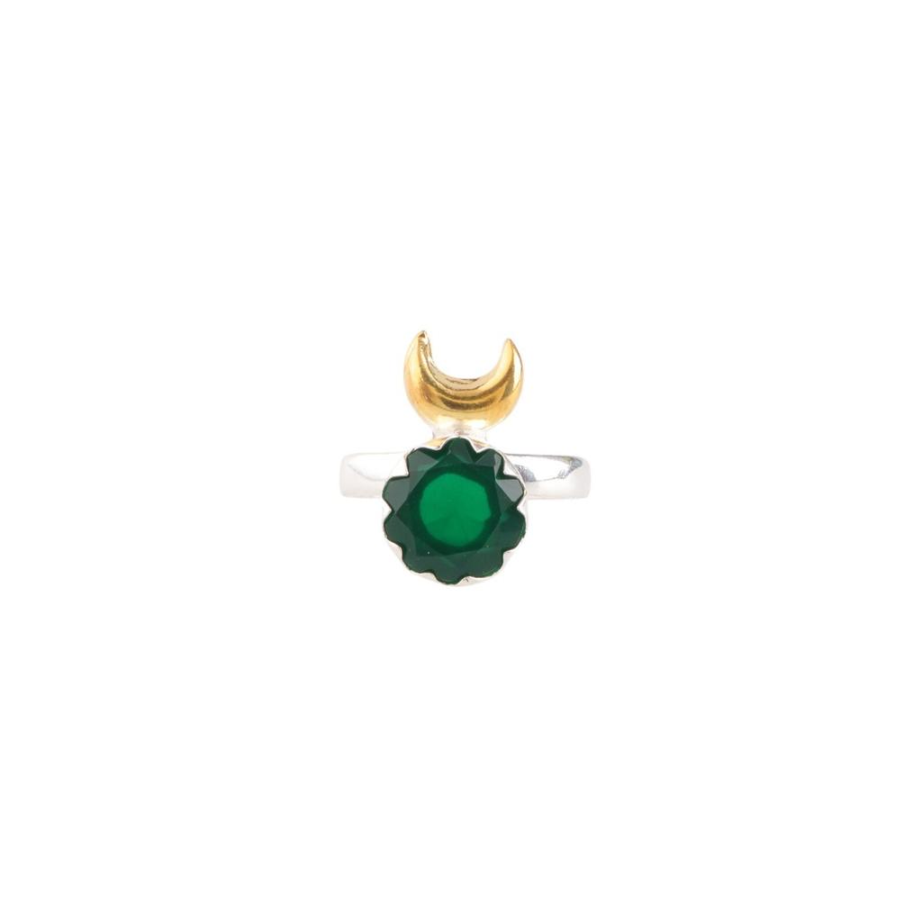 Green Onyx Gemstone 925 Sterling Silver Jewelry Handmade Ring For Wedding Gift RR-58-21