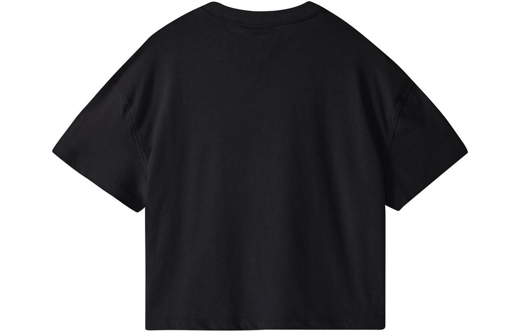 Nike Crop Tops Women's Black Crew Neck Moderate DA0324-010