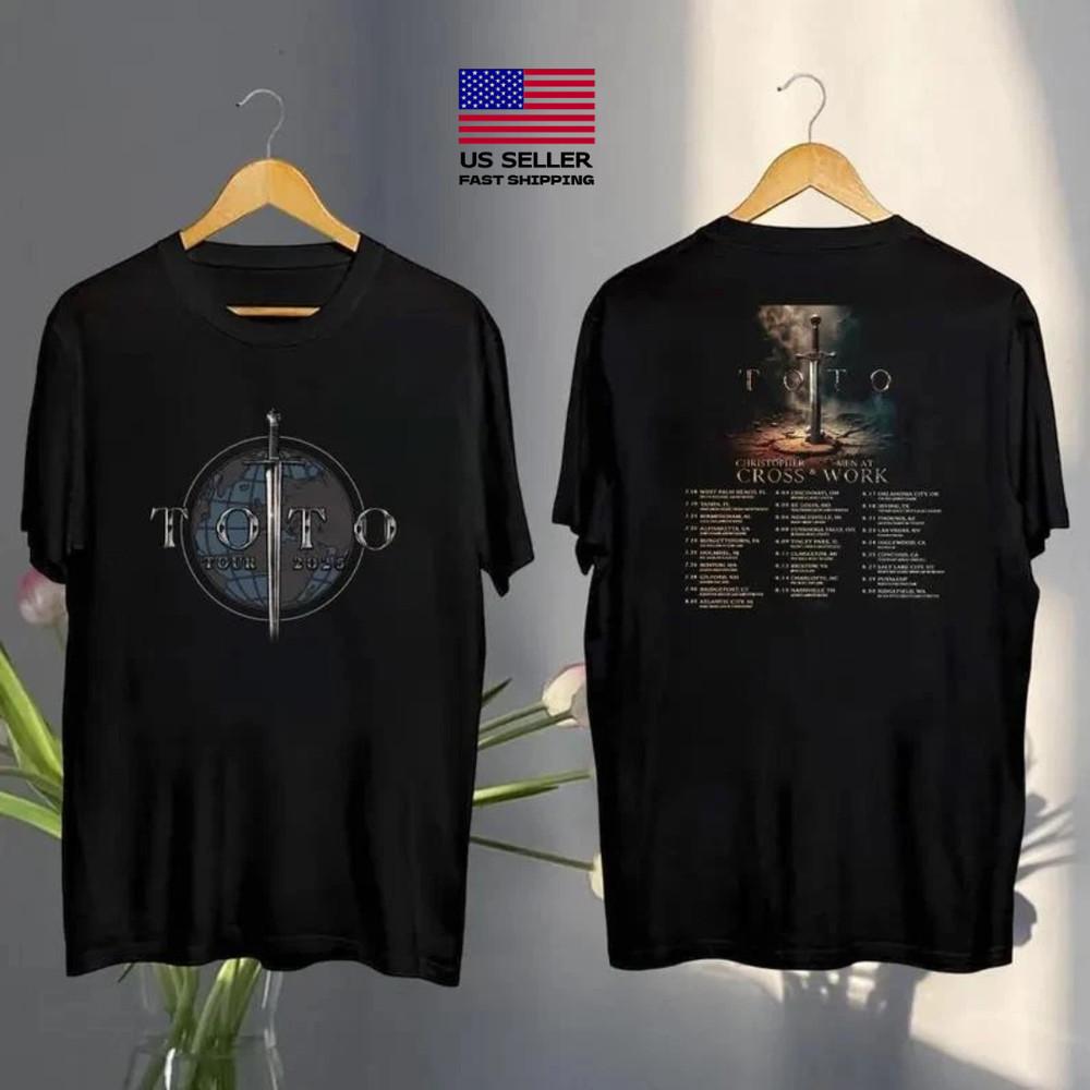 New Apparel TOTO Band World Tour 2025 Shirt TOTO Band 2025 Concert Fastship Unisex T-Shirt XL