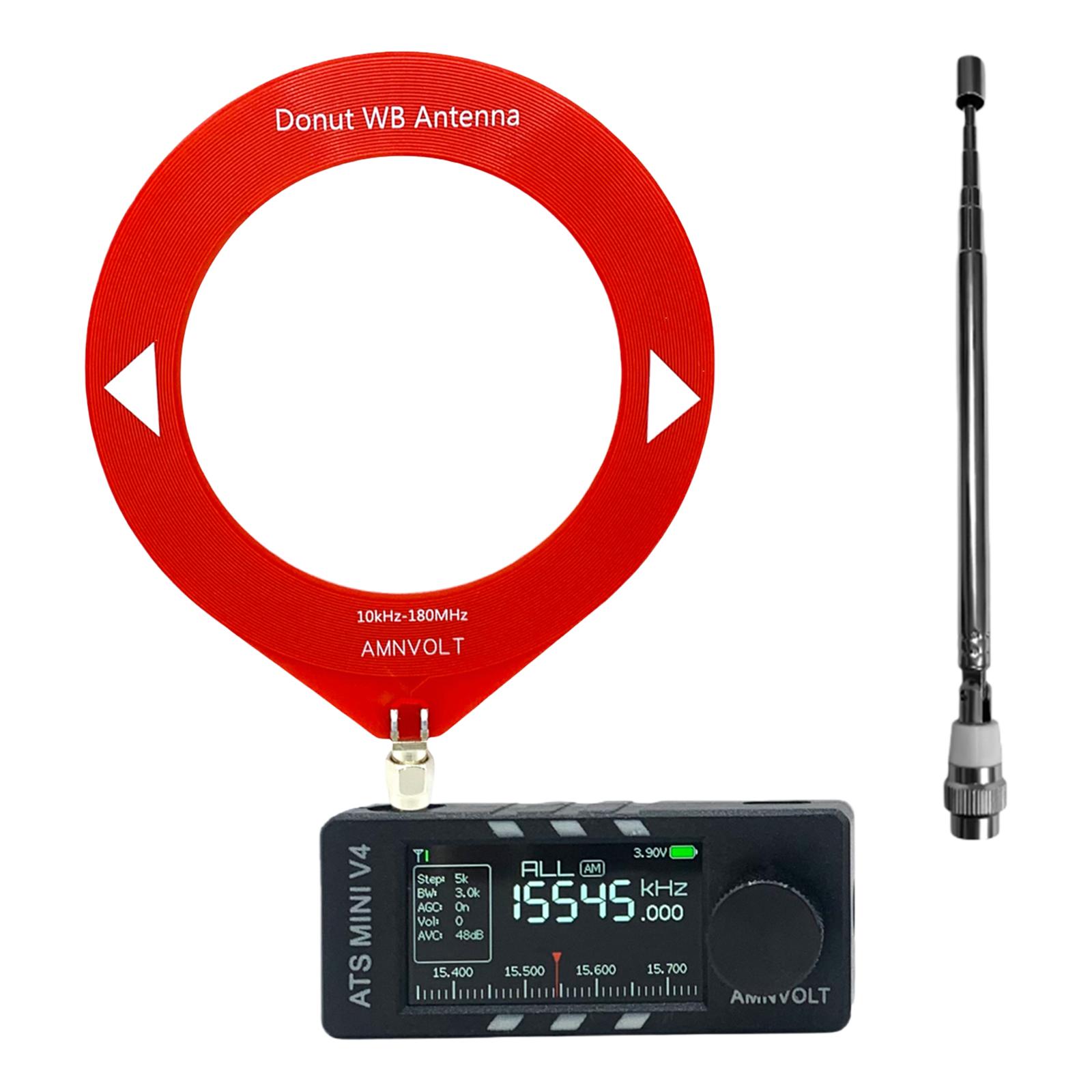 

Portable AM FM Radio Receiver with Headphone Amplifier LSB USB Transistor Pocket Radios 1.9inch IPS Screen for Indoor Outdoor