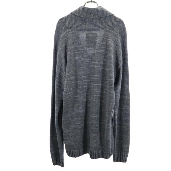 DENHAM wool blend Long sleeve Cotton knit shawl collar cardigan L Gray Men's Used