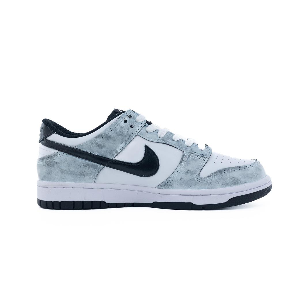 Nike Dunk Moonlight Graffiti Leather Abrasion Resistant Slip Resistant Low top Skateboard Shoes Unisex Black White HF5441-100(Team240-)