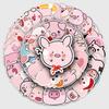 50 Cute Cartoon Animal Pig Stickers - Waterproof Decoration for Skateboards, Water Bottles, and Luggage