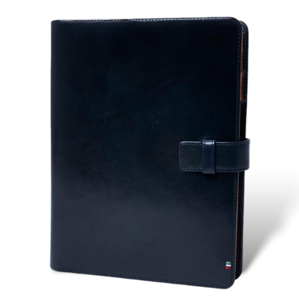 Golbe Italian Leather A5 System Organizer (Dark Navy)