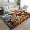 1PC Custom Name Dinosaur World Adventure Theme Floor Mat Ideal for Living Room, Game Rooms, Office, Bedroom,Floor Mat Playful Design