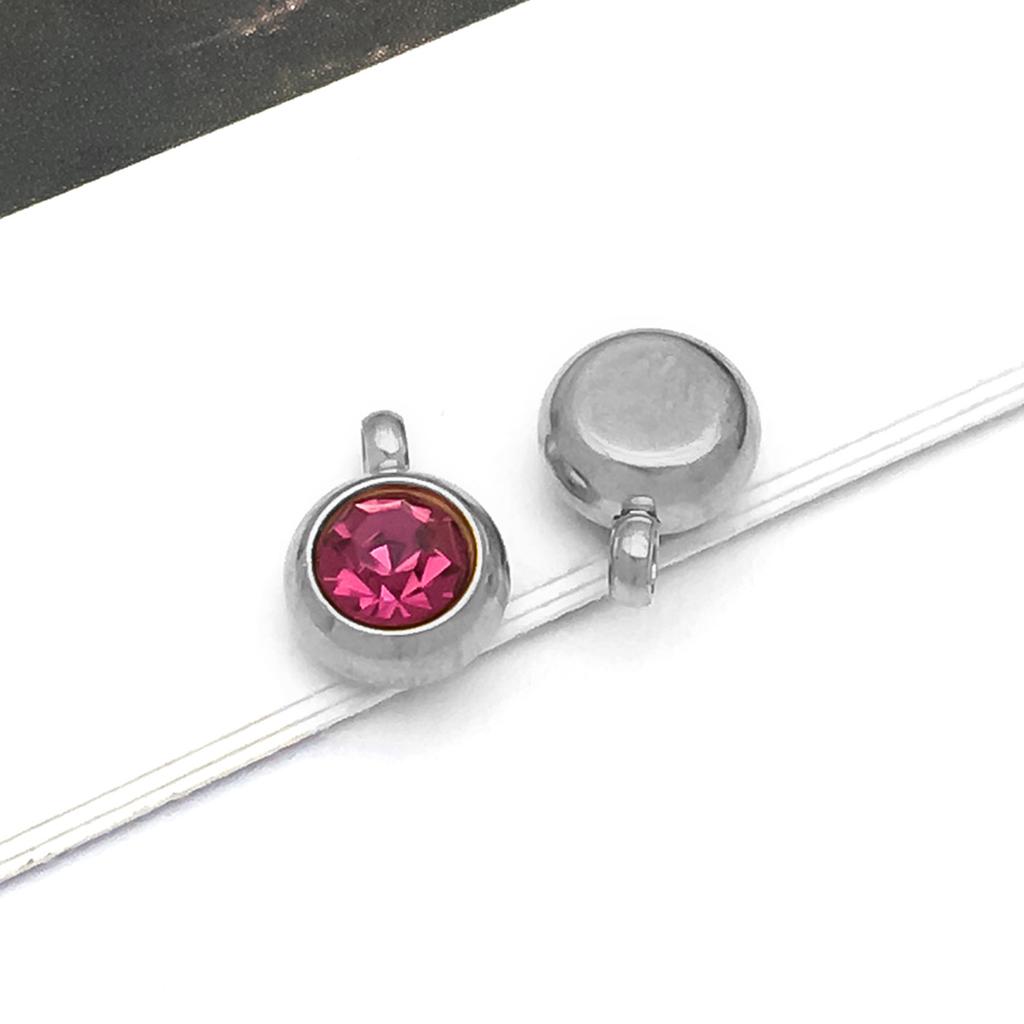 DIY alloy jewelry accessories inlaid with colored diamonds, twelve-star birthstone, birthstone, zodiac stone necklace, bracelet, small pendant.