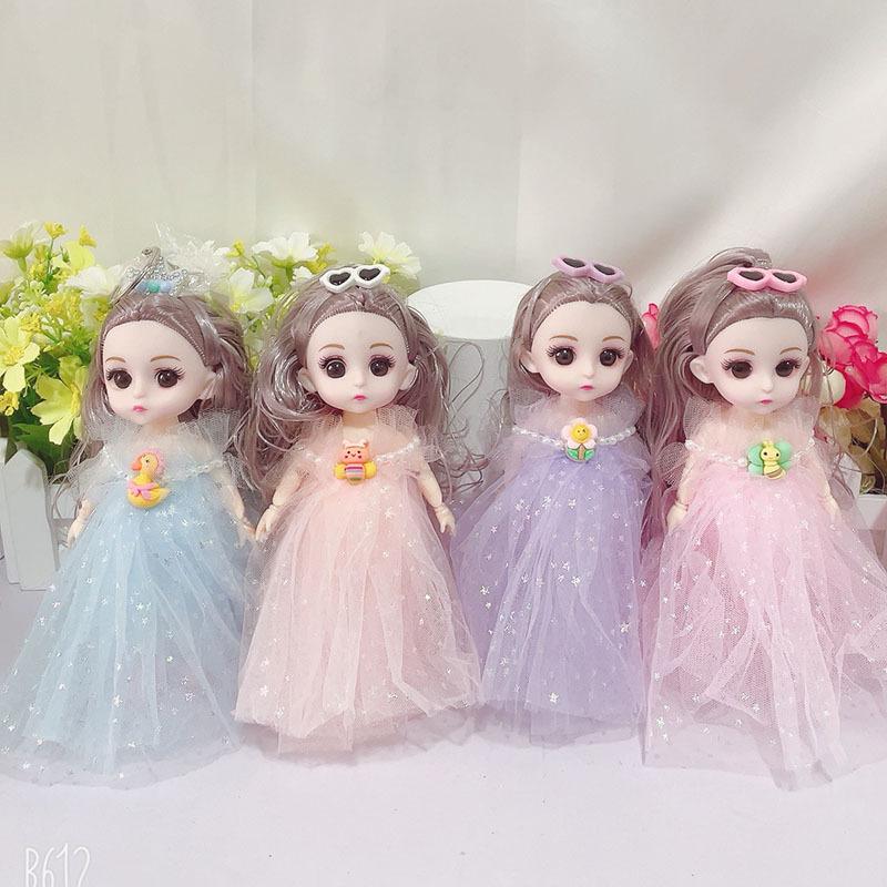 17Cm Barbie Doll Small Doll Girl Princess Doll Mini Play House Doll Small Toy