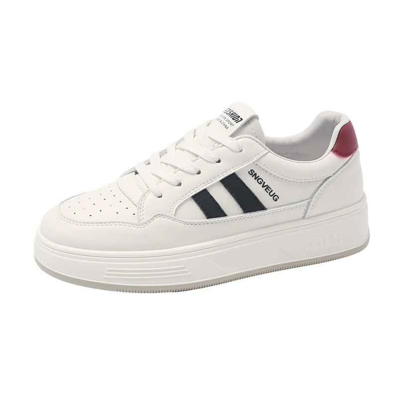 Leather platform white shoes children spring and summer new versatile heightening board shoes casual sports shoes single shoes women