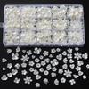 50pcs ABS Artificial Pearl Flower Shaped Beads Spacer Loose Beads for DIY Bracelet Necklace Phone Chain Jewelry Making Supplies