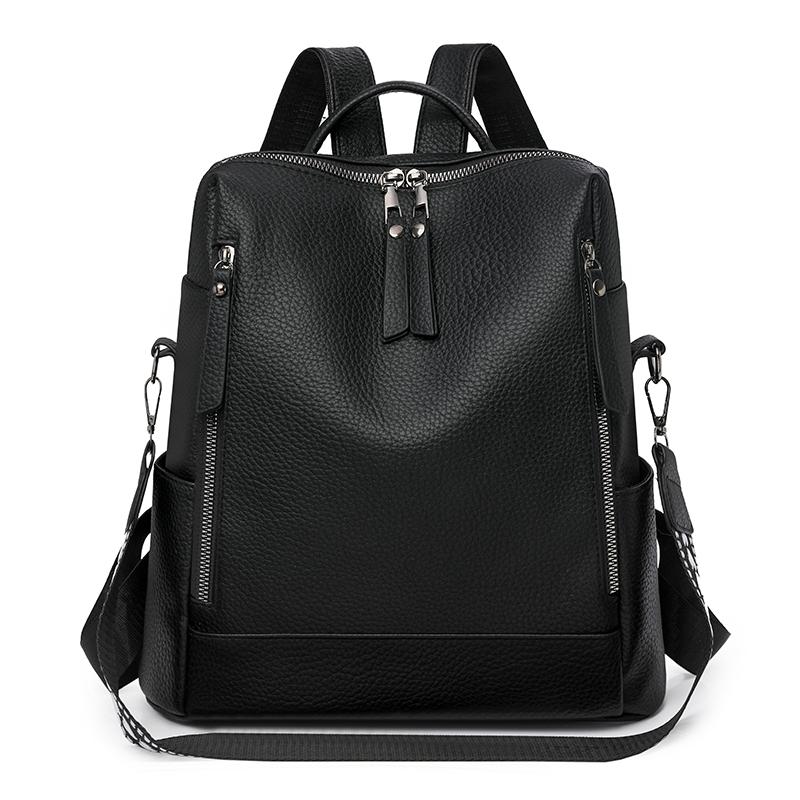Fashion Ladies Faux Leather Backpack Purse Convertible to Shoulder Bag Water Resistant School Backpack Women's Tote Handbag Gift