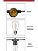Solar S14 Outdoor LED E27/E26 Bulb String Lights for Garden and Holiday Decor