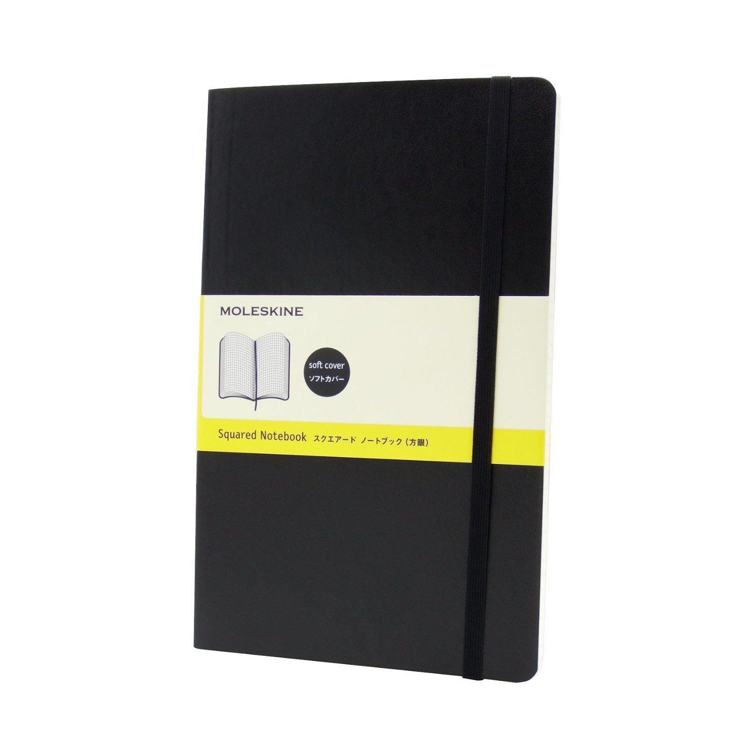 

Moleskine Классический блокнот мягкая обложка клетка большой размер широкий x 21см черный QP617 (13см в длину) чёрный