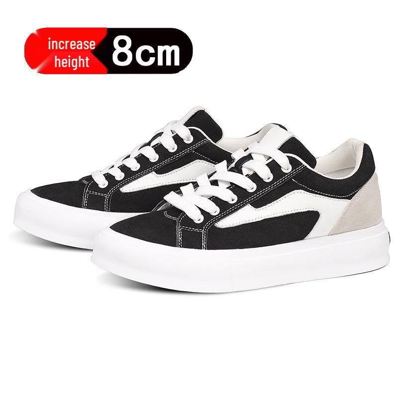 Men s 6CM Height-Increasing Casual Sports Shoes - Autumn/Winter Comfortable Flat Bottom Trendy Board Shoes 44