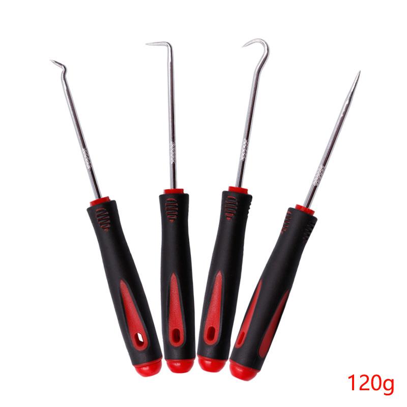 4 Pcs Car Auto Vehicle Oil Seal Screwdrivers Set O-Ring Seal Gasket Puller Remover Pick Hooks Durable Tools