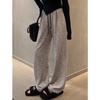 Chic Zebra Print Pleated Wide-Leg Pants - Women's Casual Spring/Summer Floor-Length Style