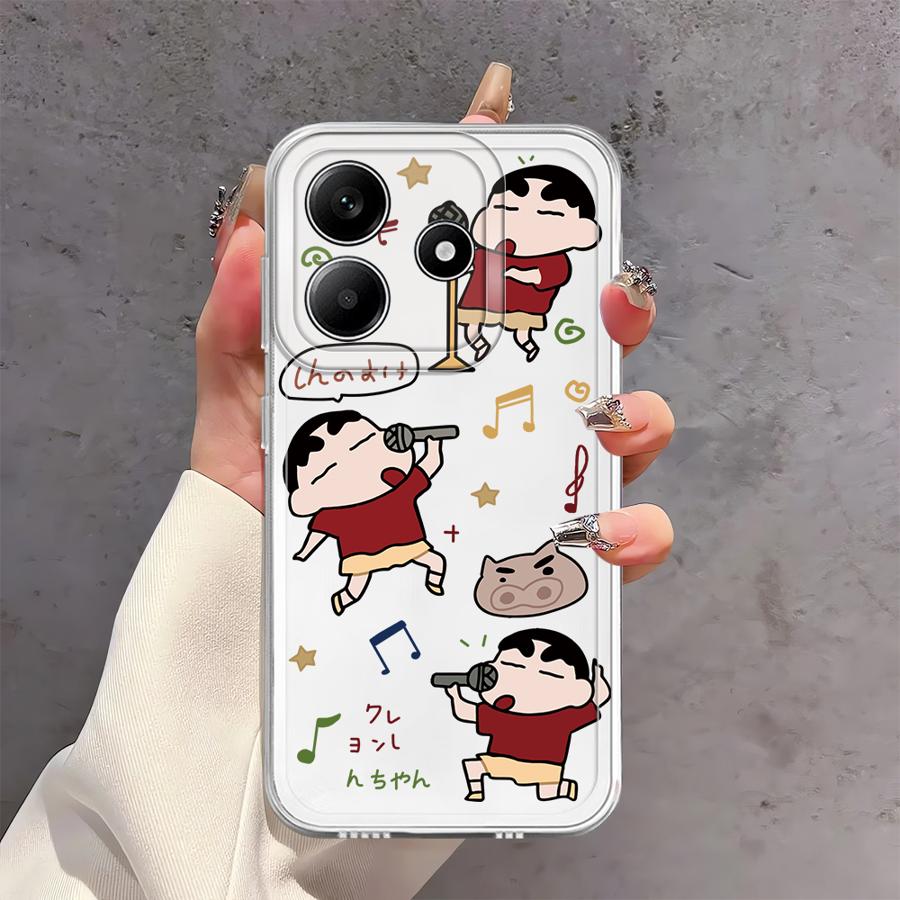 Cute Crayons Shinchan Soft Phone Cover Case for Xiaomi Redmi Note 14 Pro Plus 10S 14C A4 12 11S 12S 9 10 Note 13 13C 11