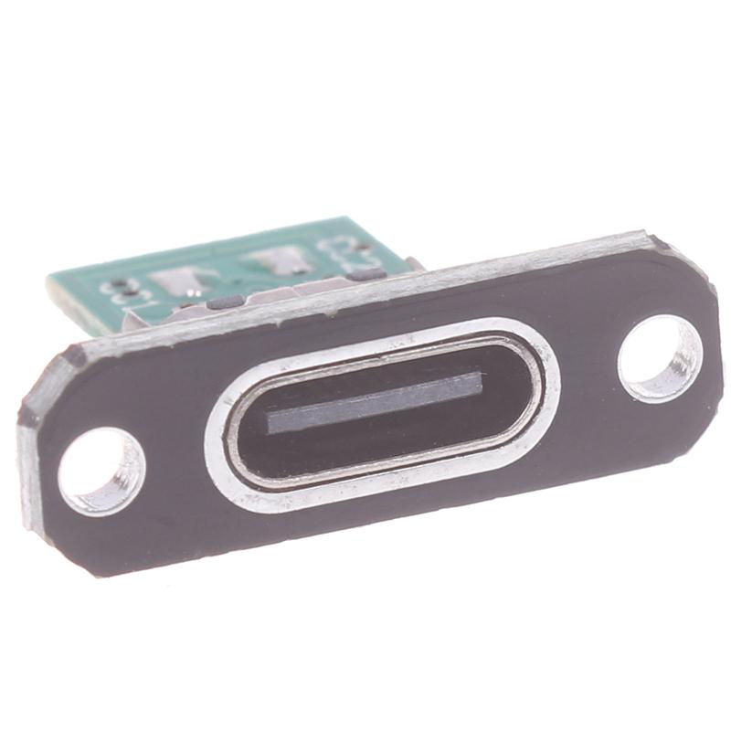 5Pcs Usb 3.1 Type C Socket With Screw Fixing Plate Type-C Usb Jack 3.1 Type-C 2Pin 4Pin Female Connector Jack Charging Port