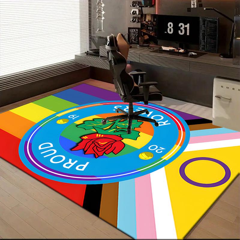 Rovers Crest Football Club Printed Office Carpet Chair Cushion  Entryway Rug, Rugs for Living Room, Bedroom Christmas gifts