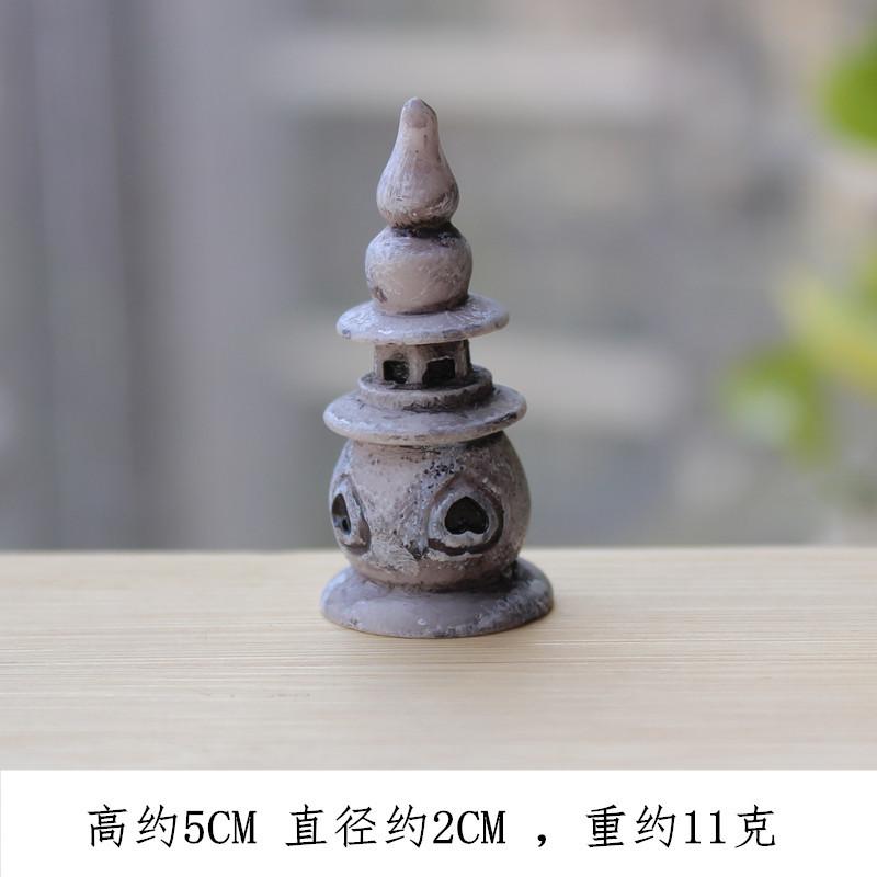 Mini Landscape Lighthouse Ancient Well Mini Tower Chinese Small Ornaments Retro Resin Home Decoration Small Ornaments